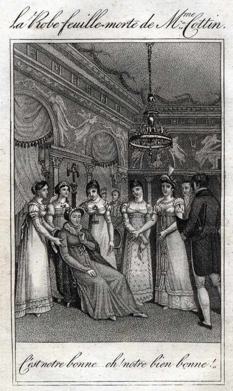 O vestido de folha morta de Madame Cottin (Sophie Cottin Rostand) (1770-1807) escritora francesa. de French School