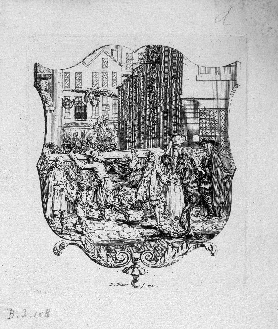 O constrangimento de Paris no século XVII de French School
