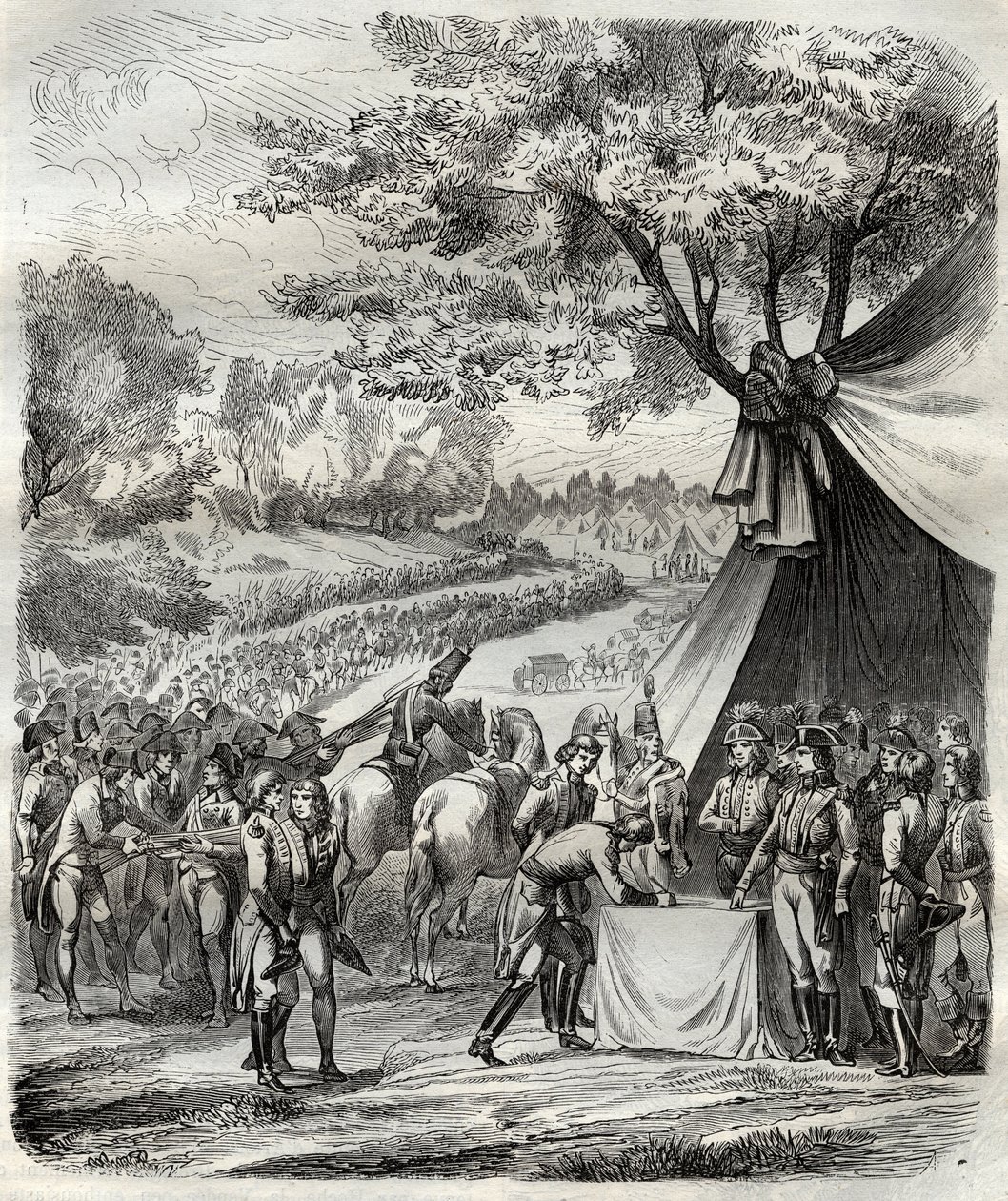 O fim da guerra dos Vendee - Hoche assina um tratado com os bretões - Revolução Francesa - La pacificação de la Vendee - Accords de la Mabilais, 20 de Abril de 1795 - assinatura entre o General Hoche e os chefes chouans - Assinatura do Tratado dos Mabilais de French School
