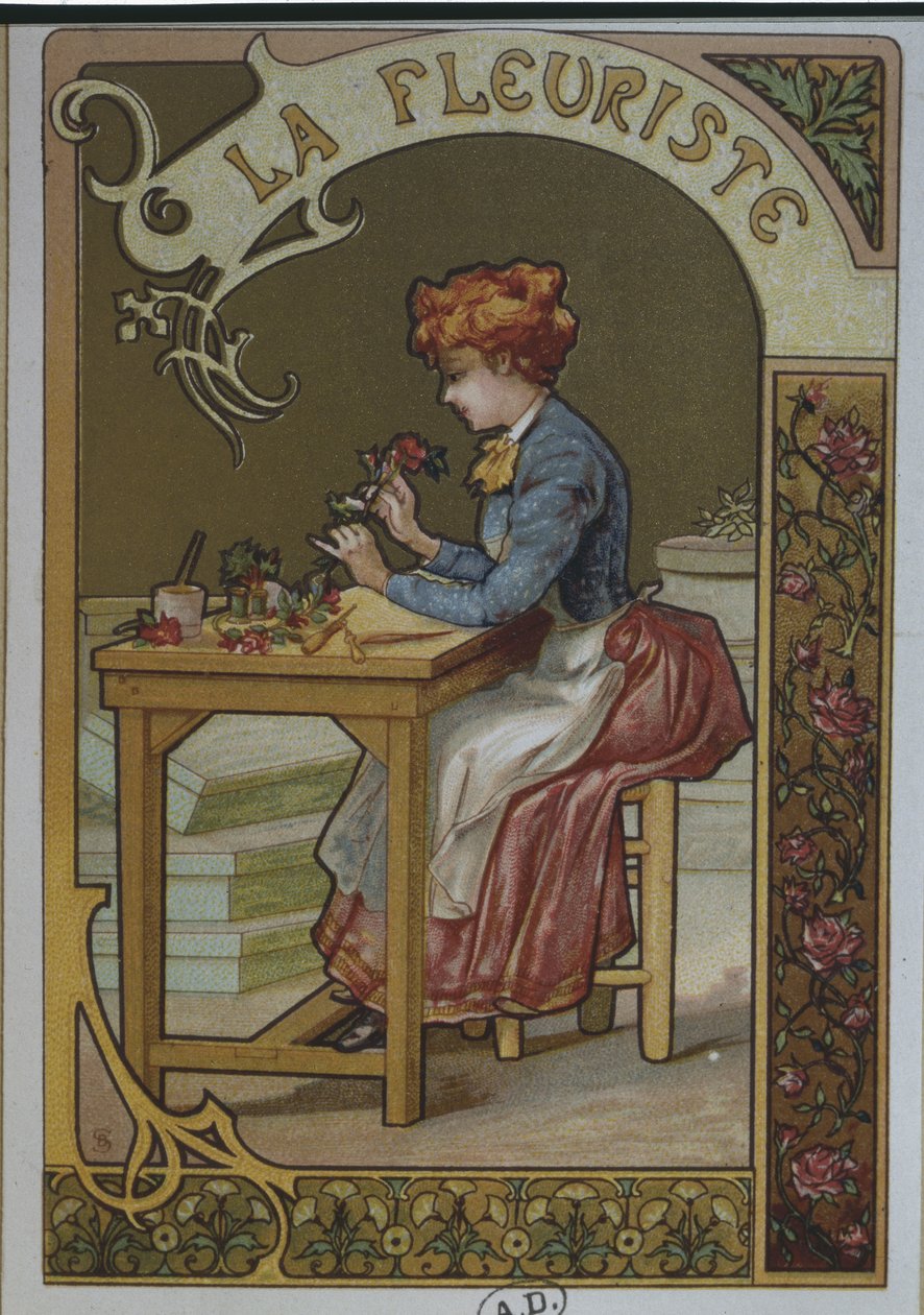 A menina de flor, c.1900 de French School