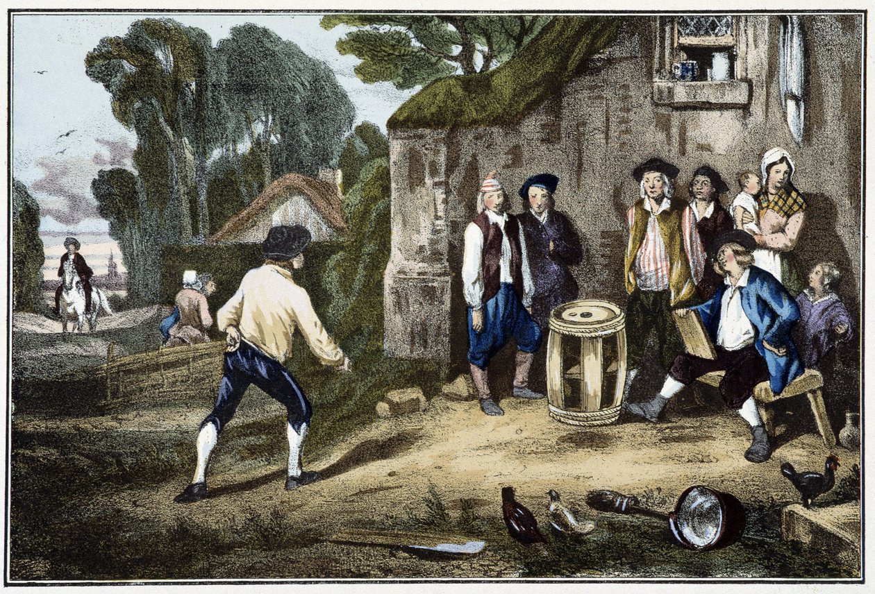 O jogo do barril - Século XIX de French School