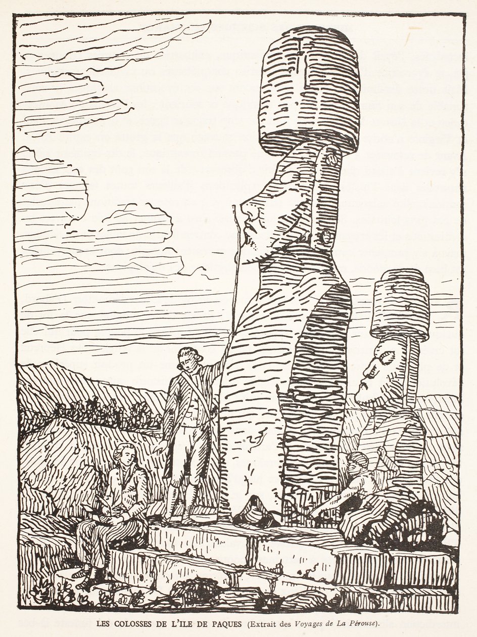 Os gigantes da ilha de Páscoa de French School