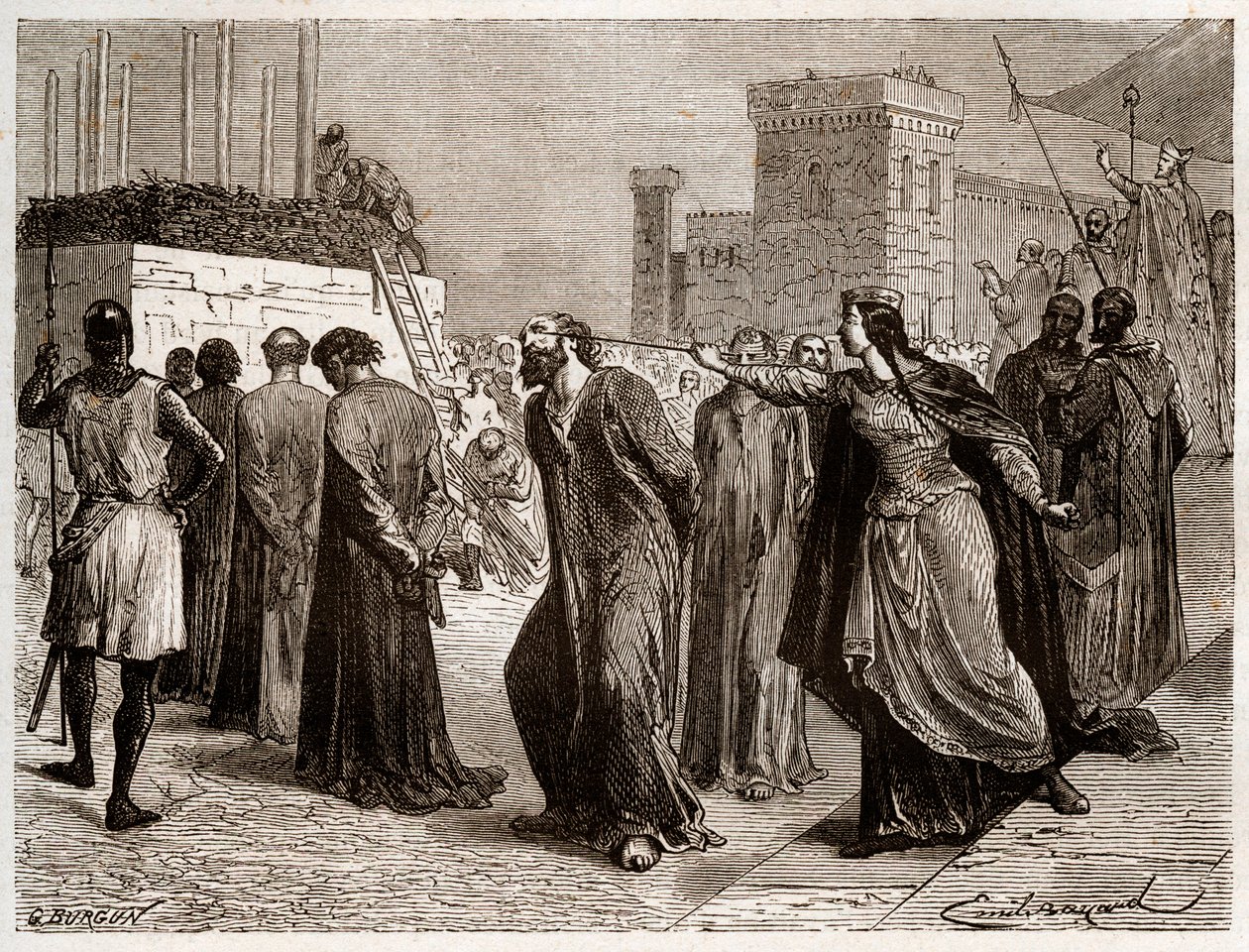 A heresia em Orleans em 1022 - O caso dos hereges de Orleans: os cânones foram condenados ao açougueiro por heresia em Orleans em 1022. (primeiro bucher na história da luta contra a heresia no Ocidente sob o reinado de Robert II, o Piedoso) (996-1031 de French School