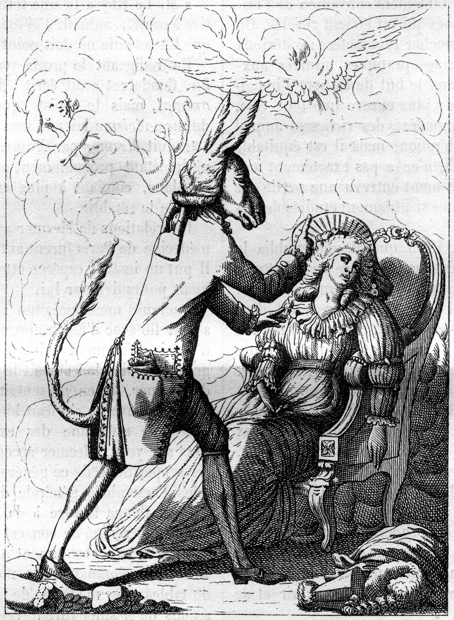 O dedo mágico, uma faculdade semelhante a uma antiga caricatura sobre Frans Anton Mesmer (1734-1815), um médico alemão, fundador da teoria do magnetismo ou mesmerismo animal. Gravura em "La Nature". Revue des sciences et de ses applications aux arts et a de French School