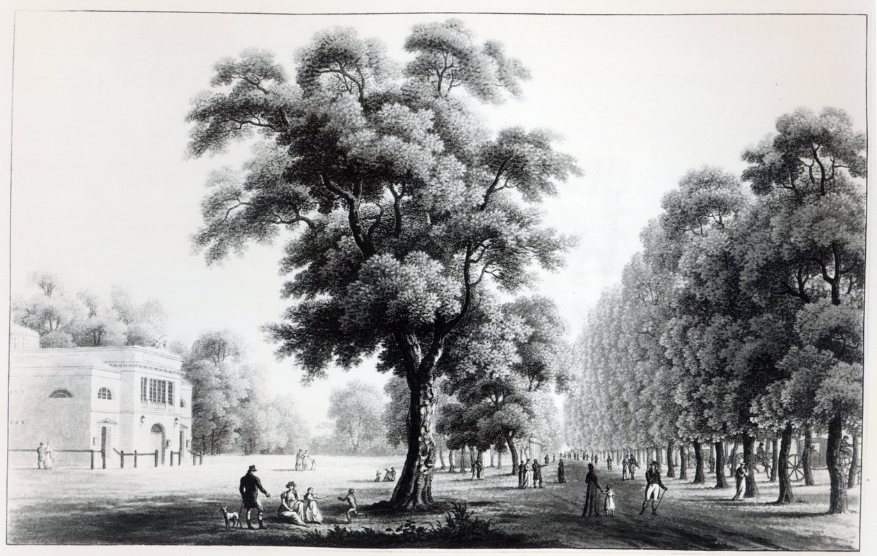A principal avenida do Prater, Viena, 1821 de French School