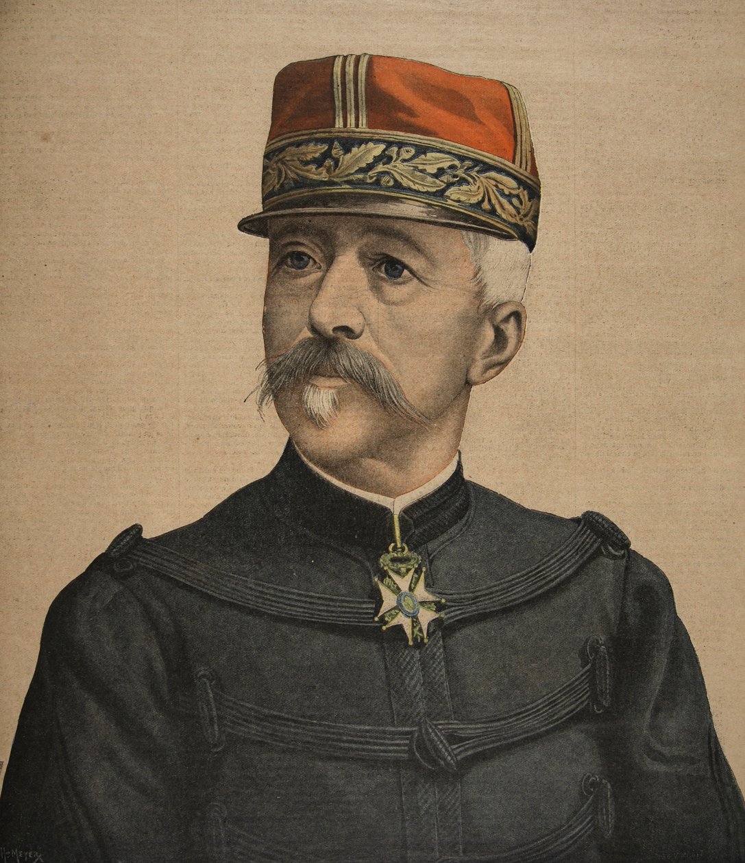 O novo Chefe do Estado Maior do Exército Francês, ilustração do Le Petit Journal: Supplement illustre, 18 de setembro de 1898 de French School