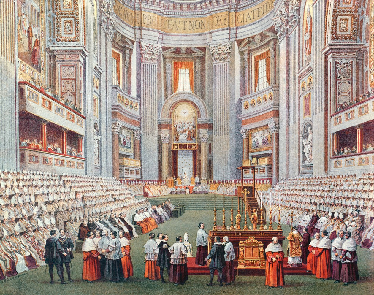 A abertura do Primeiro Concílio do Vaticano em 8 de dezembro de 1869, c.1870 de French School