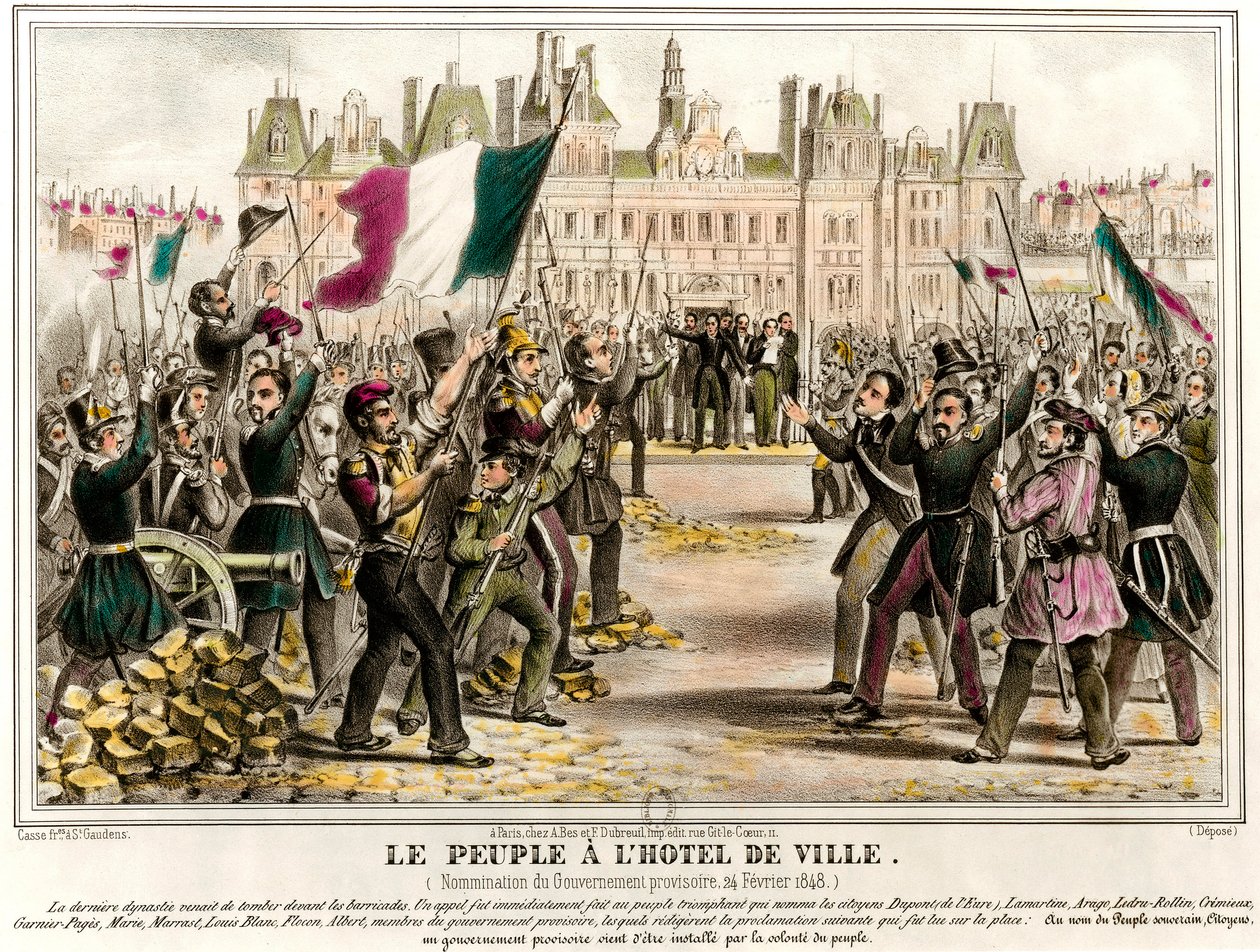 O povo tinha a Câmara Municipal quando o governo provisório foi nomeado em 24/02/1848. Entre os membros deste governo, Pierre Marie de Saint-Georges (Saint Georges), Adolphe Cremieux, François Arago, Armand Marrast, Louis Antoine Garnier-Pages (Gar de French School