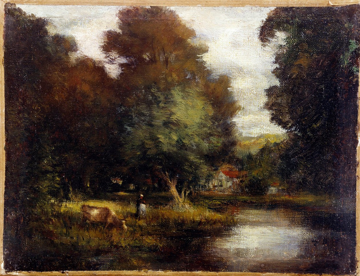 O lago. Pintura por Constant Constant (1807-1885). Século XIX. Douai, Museu da Chartreuse de French School