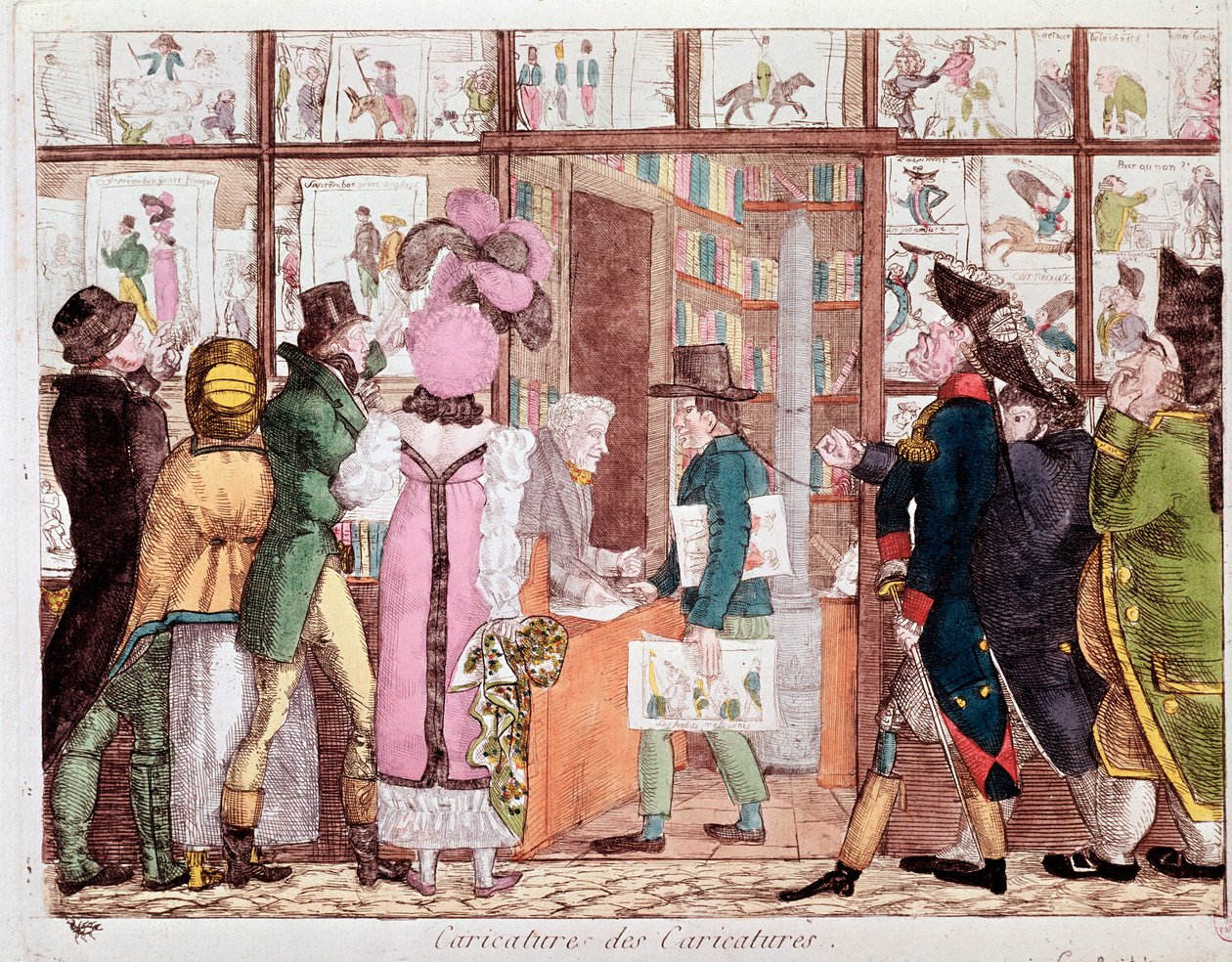 O mercado das gravuras (litografia de French School