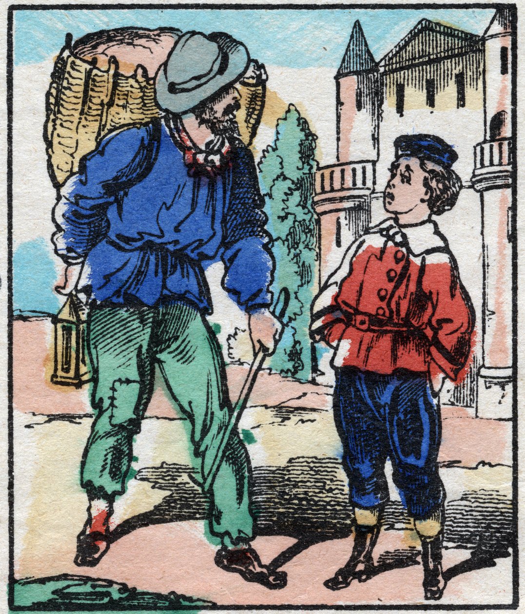 O trapo. Gravação em "La chanson des metier". Imagem epinal, finais do século XIX. Coleção Particular de French School