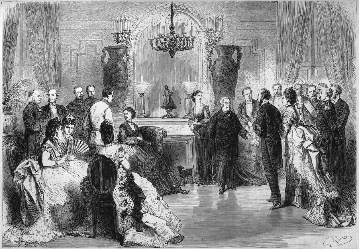 O salão de Adolphe Thiers (1797-1877) no Chalet Cordier de Trouville de French School