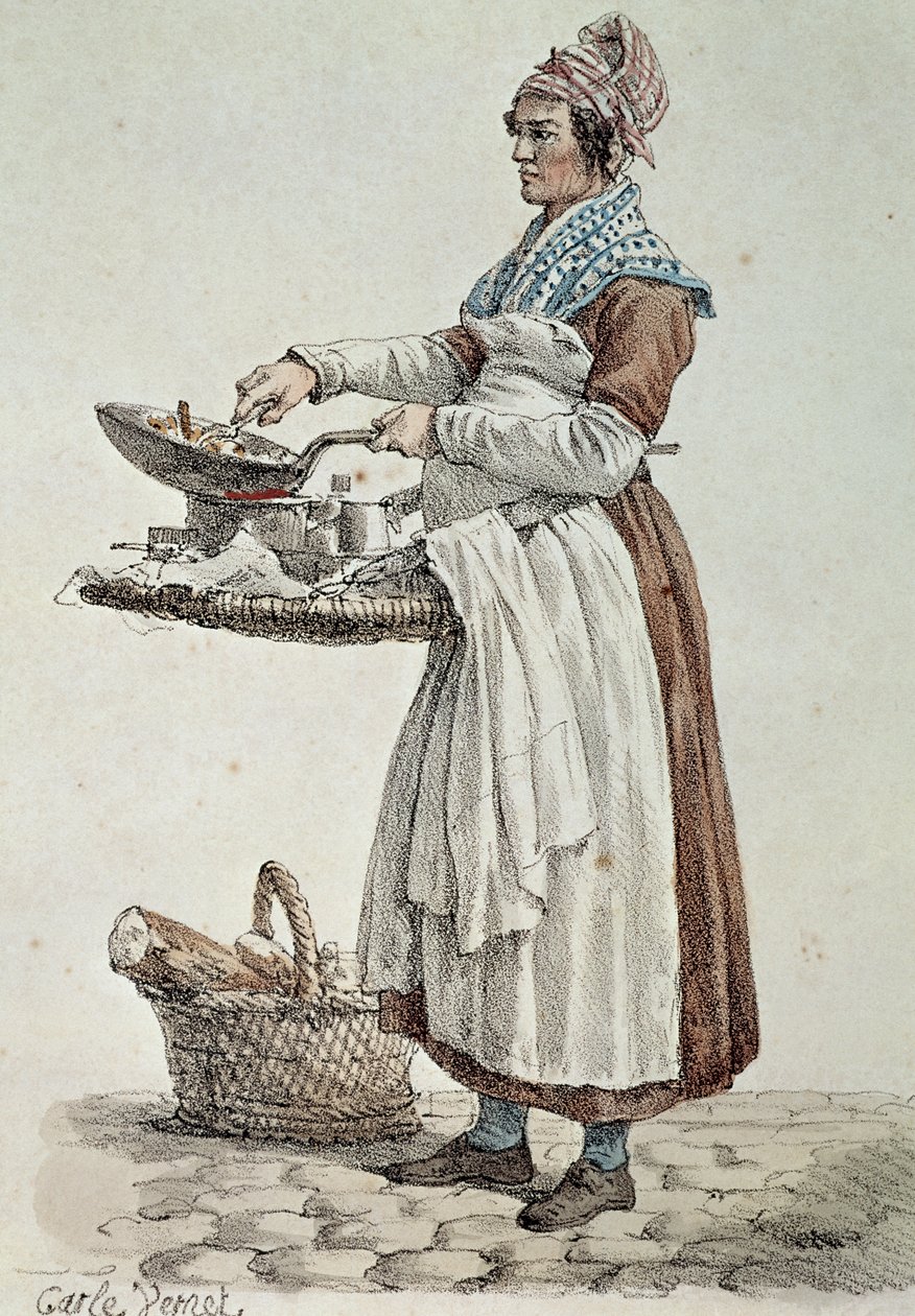 O vendedor de salsichas, impressão, França de French School