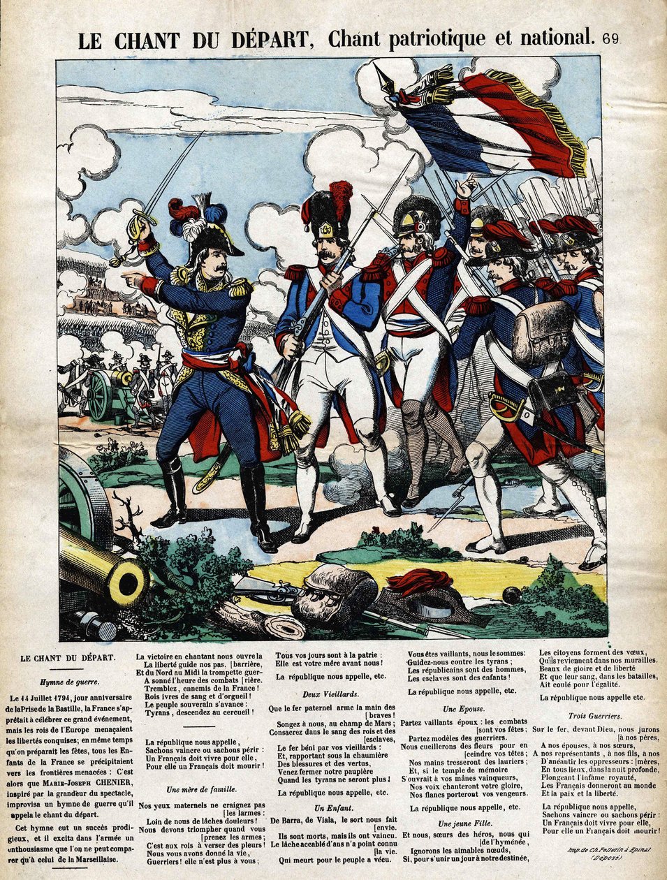 A canção do início, canção patriótica e nacional. de French School