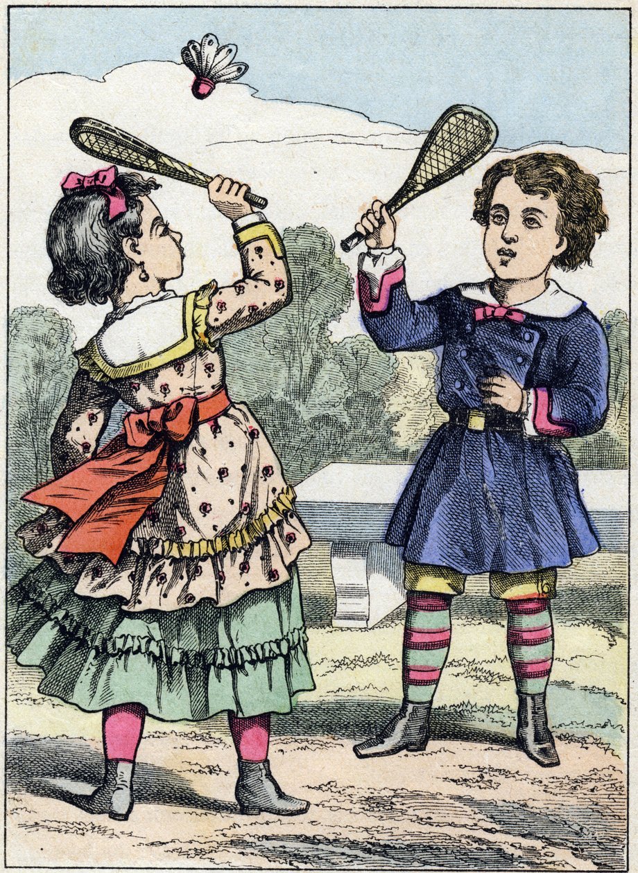 O volante. Gravura do álbum de fotos "Os jogos da infância". Imagens de Epinal, finais do século XIX. 32 páginas. Dim: 20x14cm de French School