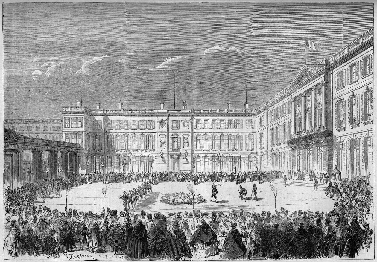 O fotopolimerizador no pátio do palácio de Compiegne, Oise (60) de French School