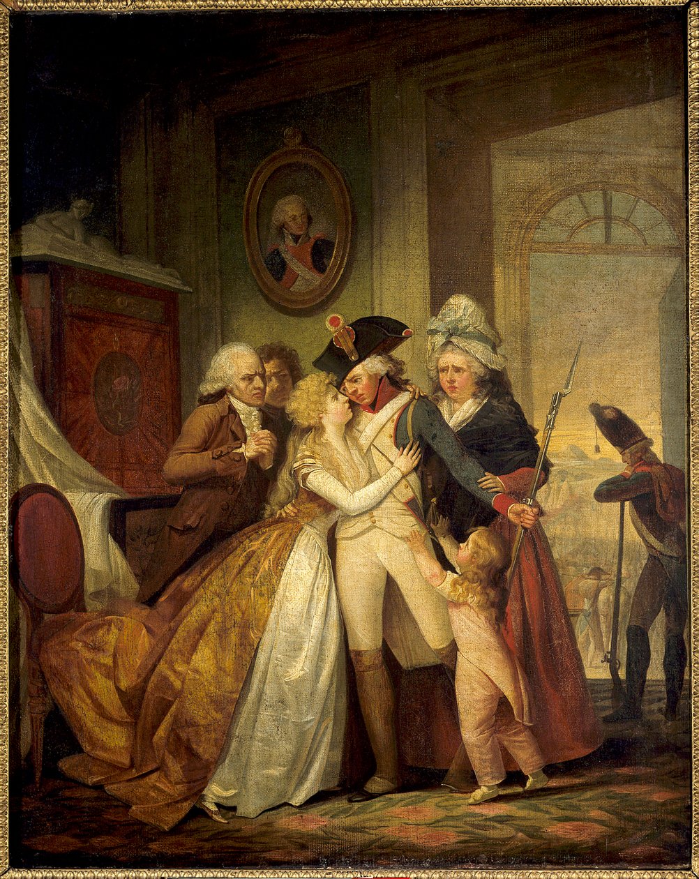O voluntário está de partida para o exército. Revolução Francesa. de French School