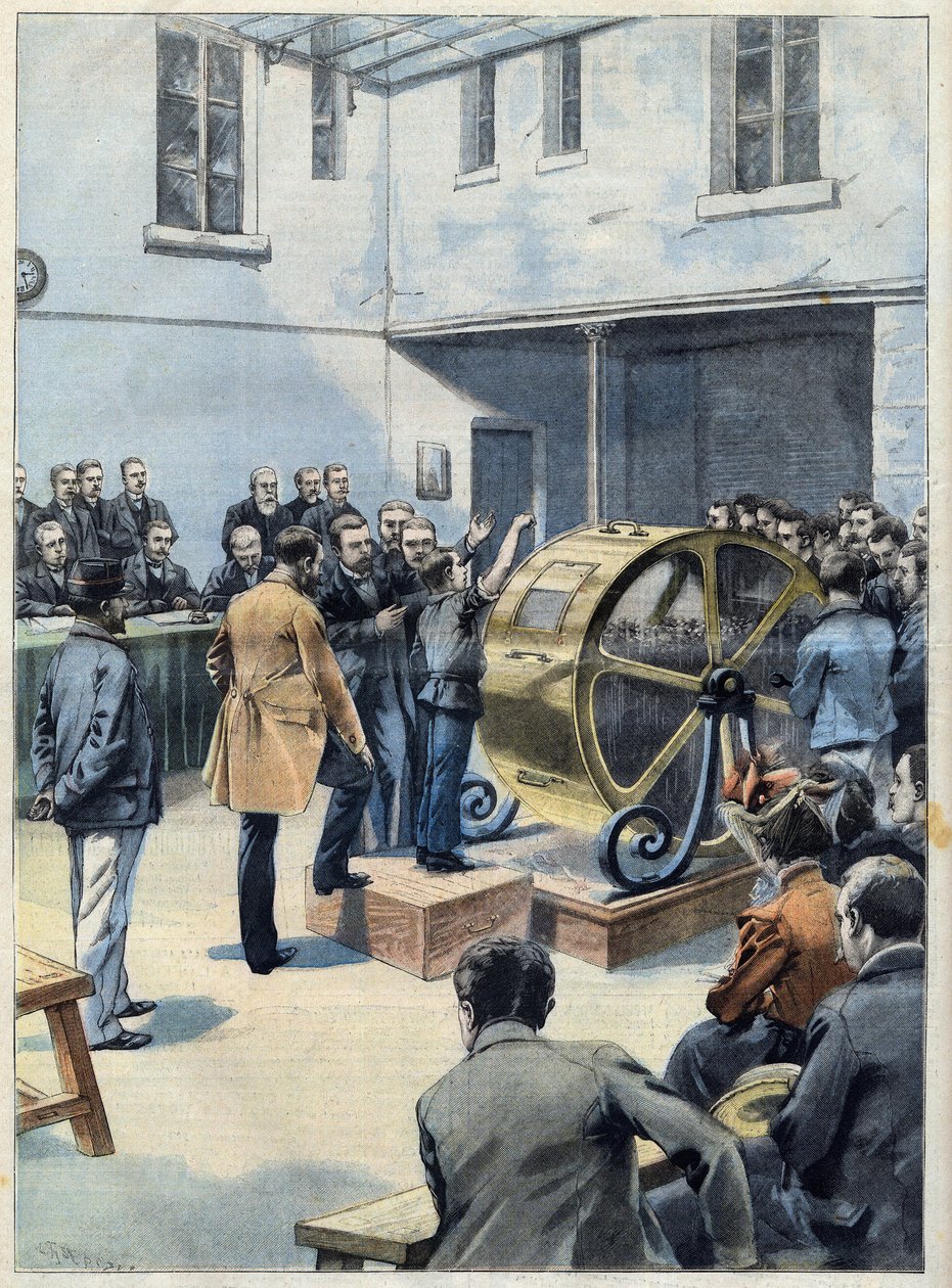 A roda da Fortuna. Sorteio de Títulos no Credit Foncier de France, em "Le Petit Parisien". de French School