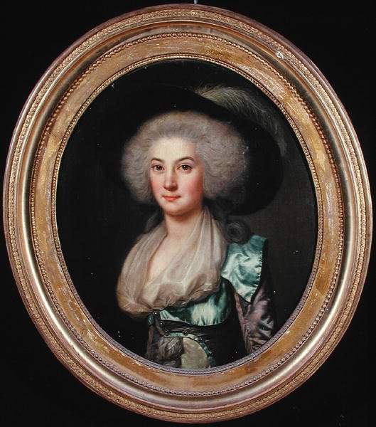A esposa de Louis Charles Joseph de Vergennes (óleo sobre tela) de French School