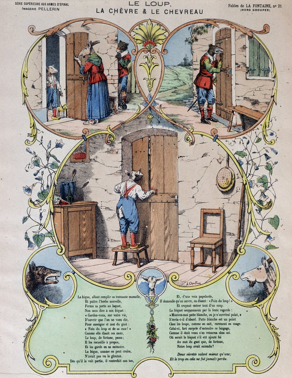 O lobo, o bode e o bode - Fables de La Fontaine en images d