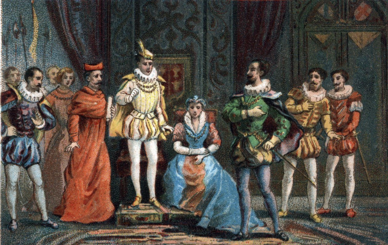 O jovem príncipe Francisco II, que se tornou rei da França (1544-1560), declarou aos deputados do parlamento que escolheu como regentes o Duque de Guise (François de French School