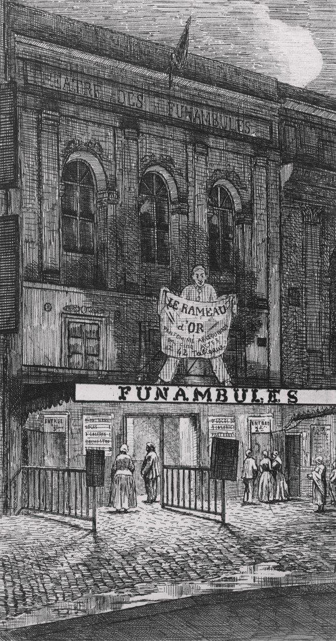 Teatro Funambules, Boulevard du Temple, em Paris, 1862 de French School