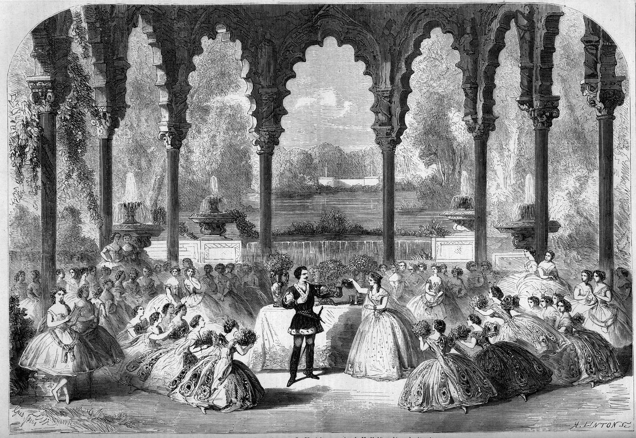 Representação teatral pela Academia Imperiale de Musique, Paris de French School
