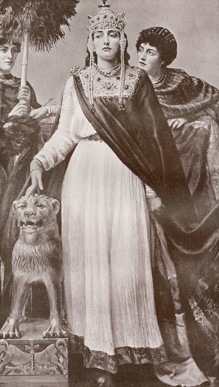 Teodora I, c. 500 - 548. Imperatriz do Império Bizantino Romano e esposa do Imperador Justiniano I. De Harmsworth História do Mundo publicada em 1908. de French School