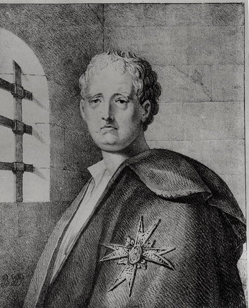 Thomas-Arthur, Comte de Lally (1702-66) em sua masmorra de French School