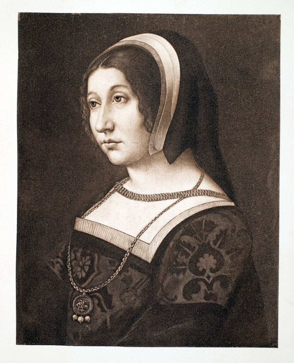 Pensado para ser Margaret Tudor, filha de Henrique VII, Rainha da Escócia, c.1520 Century, pub. 1902 de French School