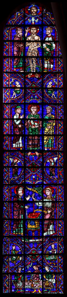 Três cenas da vida de São João Batista (w106) de French School