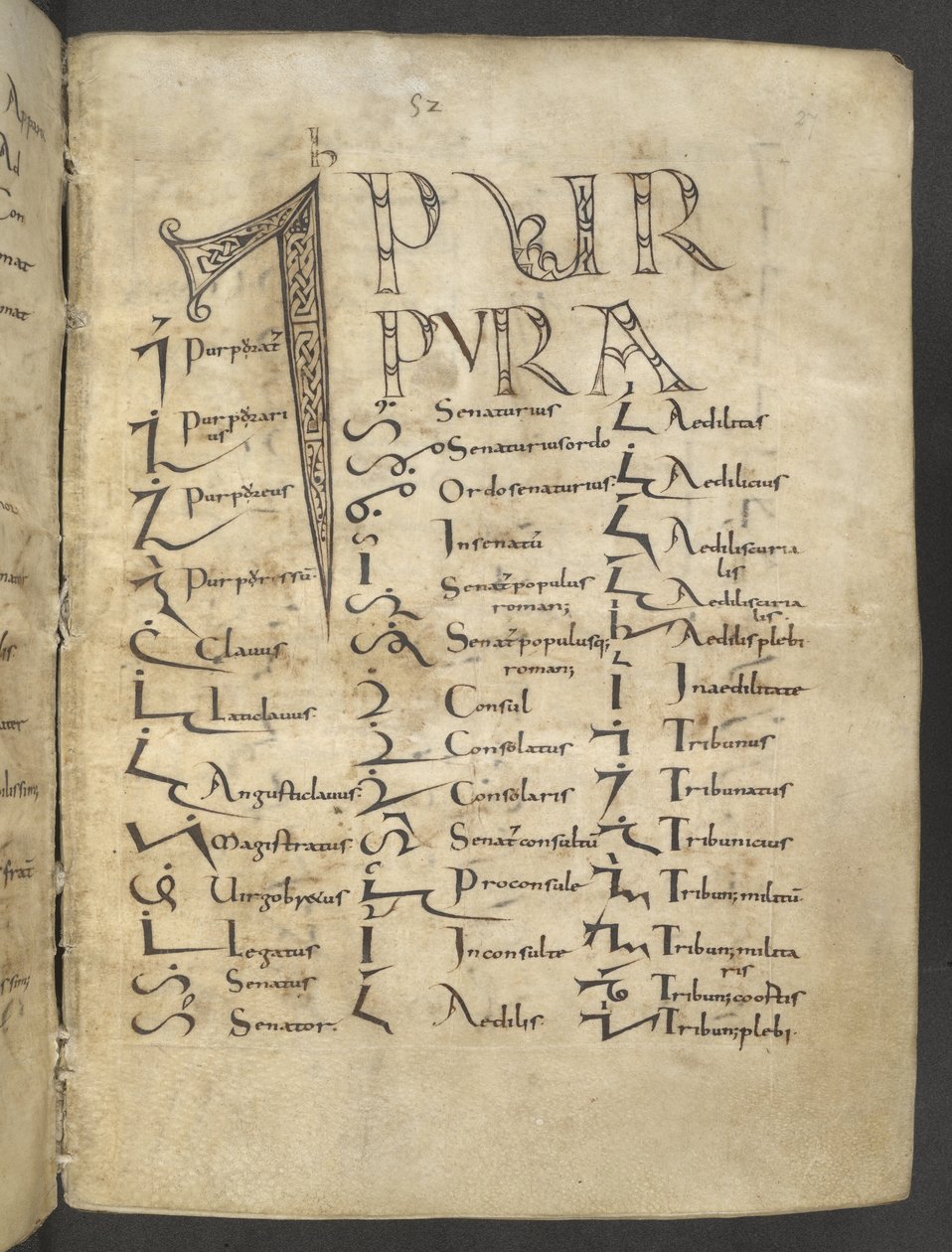 Manuscrito Tironiano, MS 37518 f.27r, Paris, Saint-Germain-des-Prés de French School