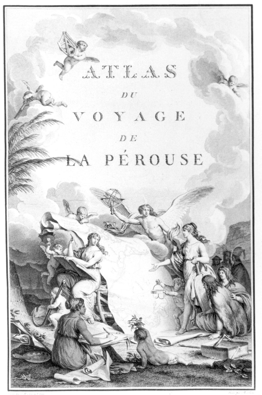 Página de título do Atlas da Perugia Travel publicado em c.1797 de French School