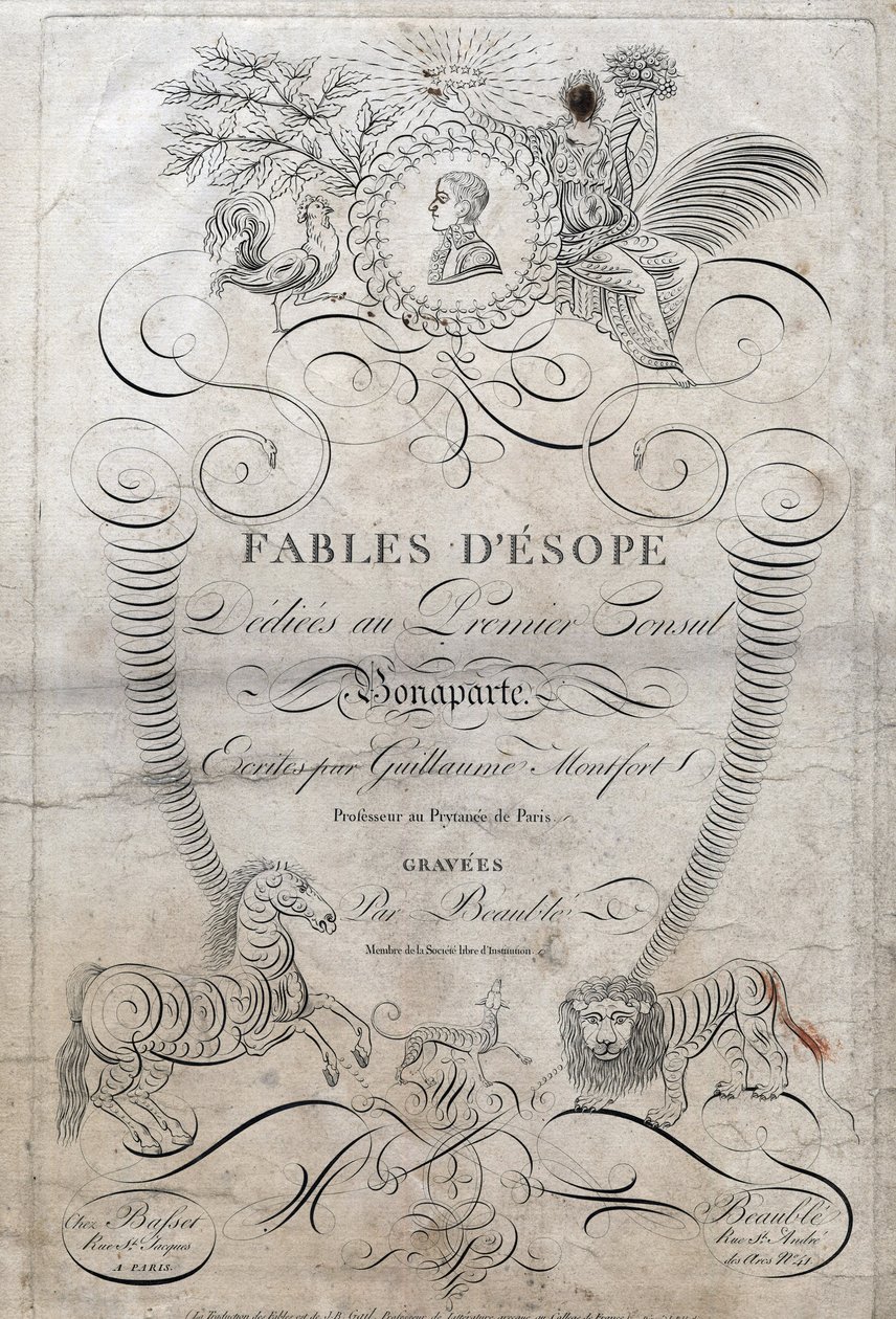 Página de título de "Fables d