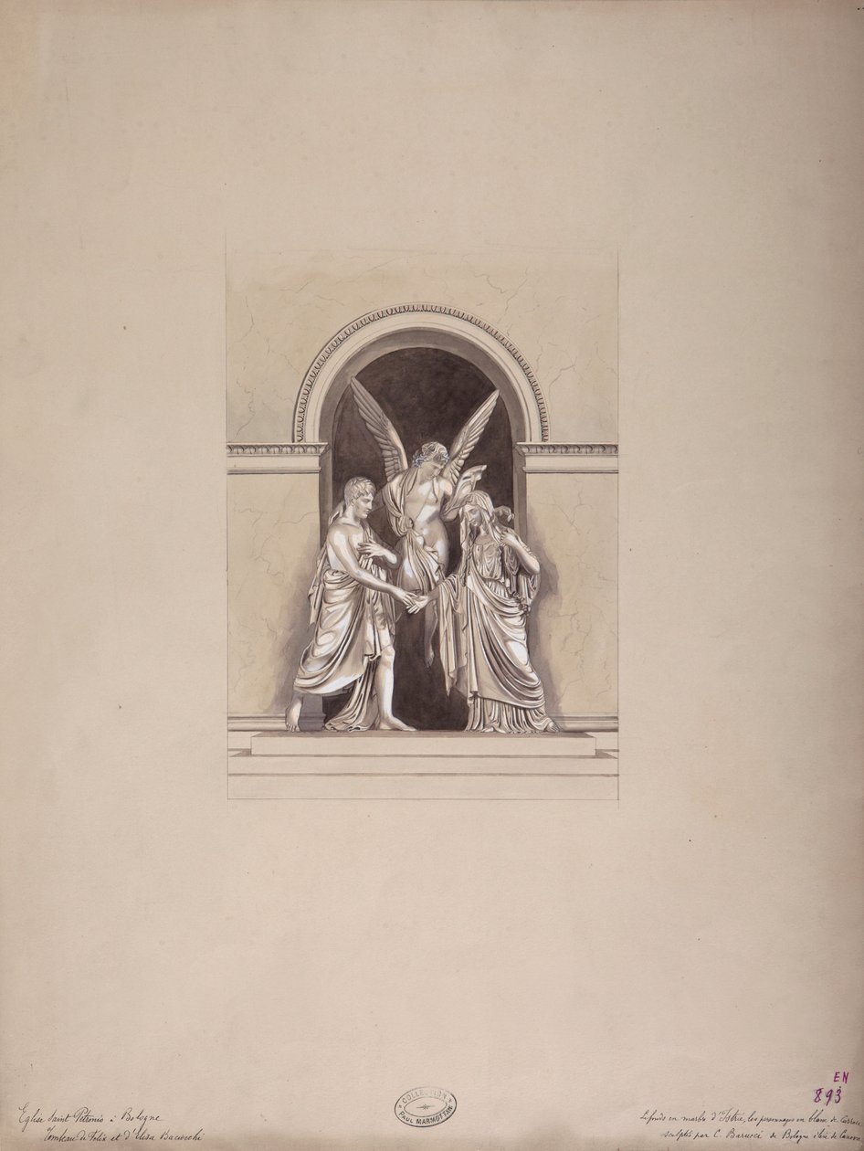 Túmulo de Felix e Elisa Baciocchi, Basílica de San Petronio, Bolonha, c.1900-20 de French School