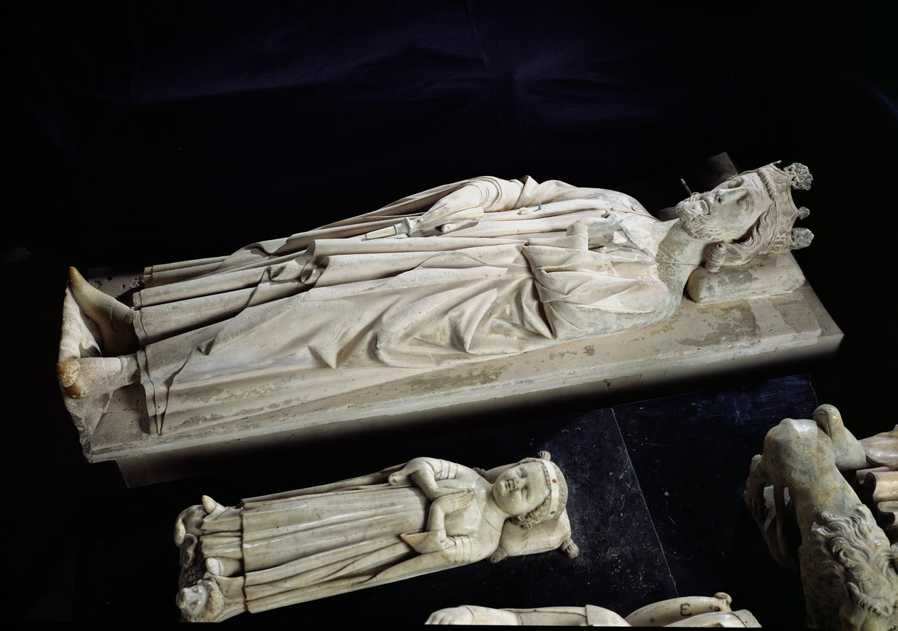 Tumbas de Robert II (c.970-1031) o Piedoso e Jean I (b & d 1316) o póstumo, do 13o ao 14o século de French School