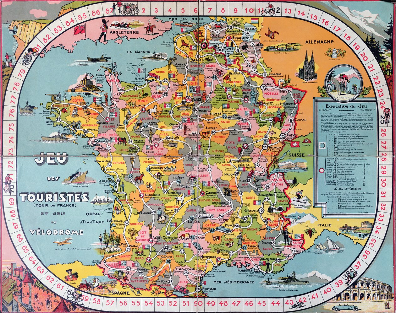 Tour de France Game, c.1930 de French School