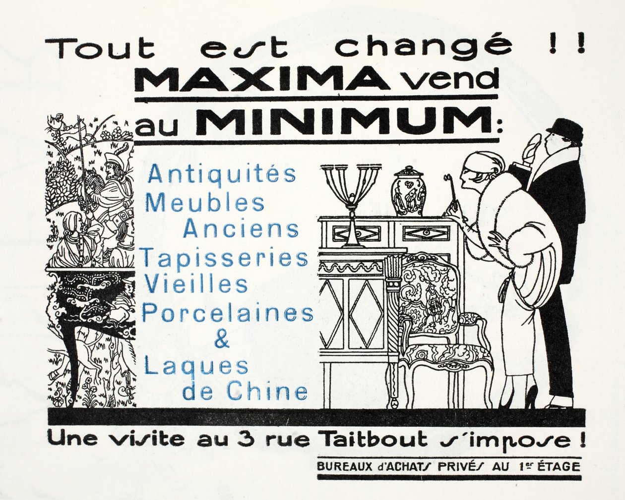 Tudo é mudança !! - Maxima vende em e Mínimo (estêncil) de French School