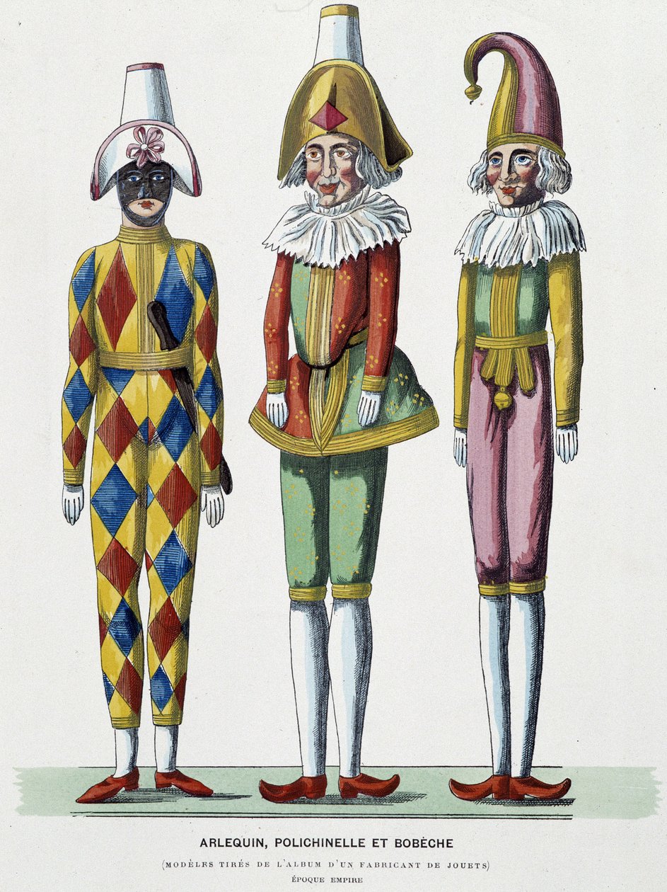 Brinquedos do Primeiro Império: Arlequim, Bobèche de French School