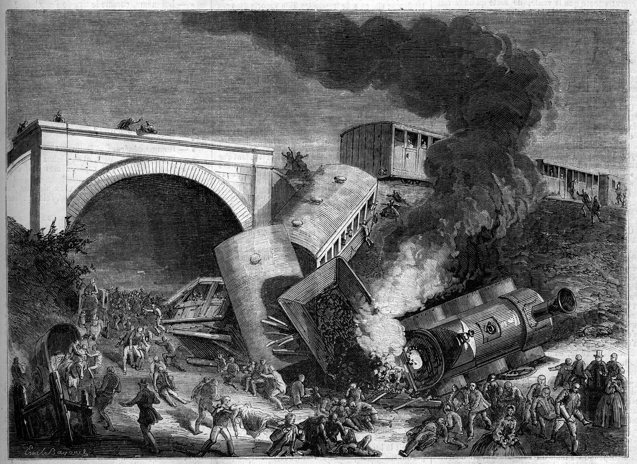 Acidente de comboio na Northern Railway de Londres, Inglaterra, 3 de Setembro de French School
