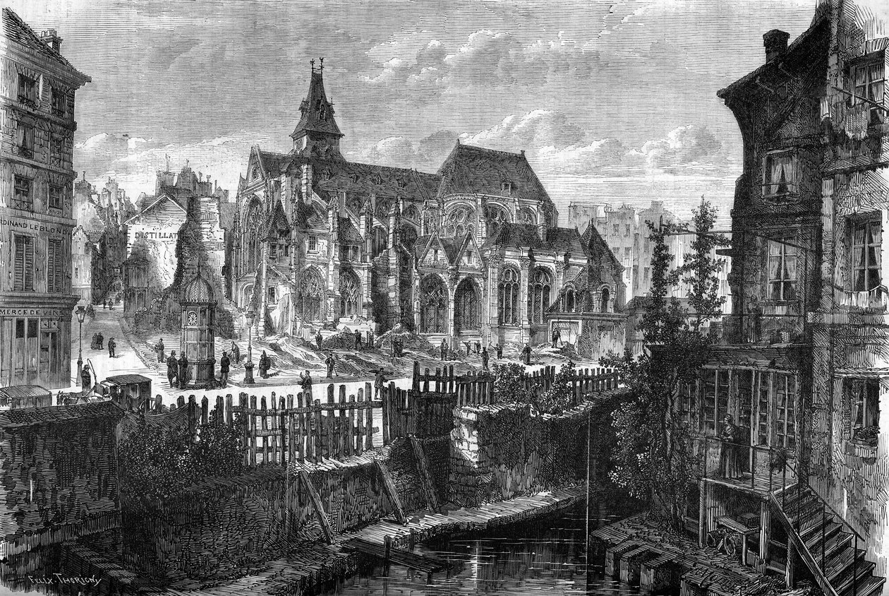 Transformações de Paris sob o Segundo Império, Paris Haussmannian : remoção da igreja Saint Medard no bairro Mouffetard de French School