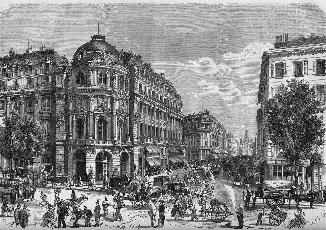 Transformações de Paris sob o Segundo Império, Paris Haussmannian: vista do Boulevard des Italiens, no Chaussee d
