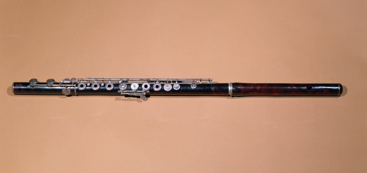 Flauta transversal (madeira e metal) de French School