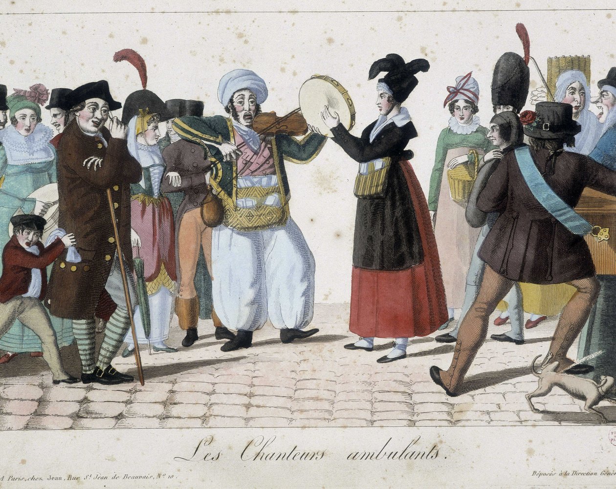 Cantores itinerantes - gravura de French School