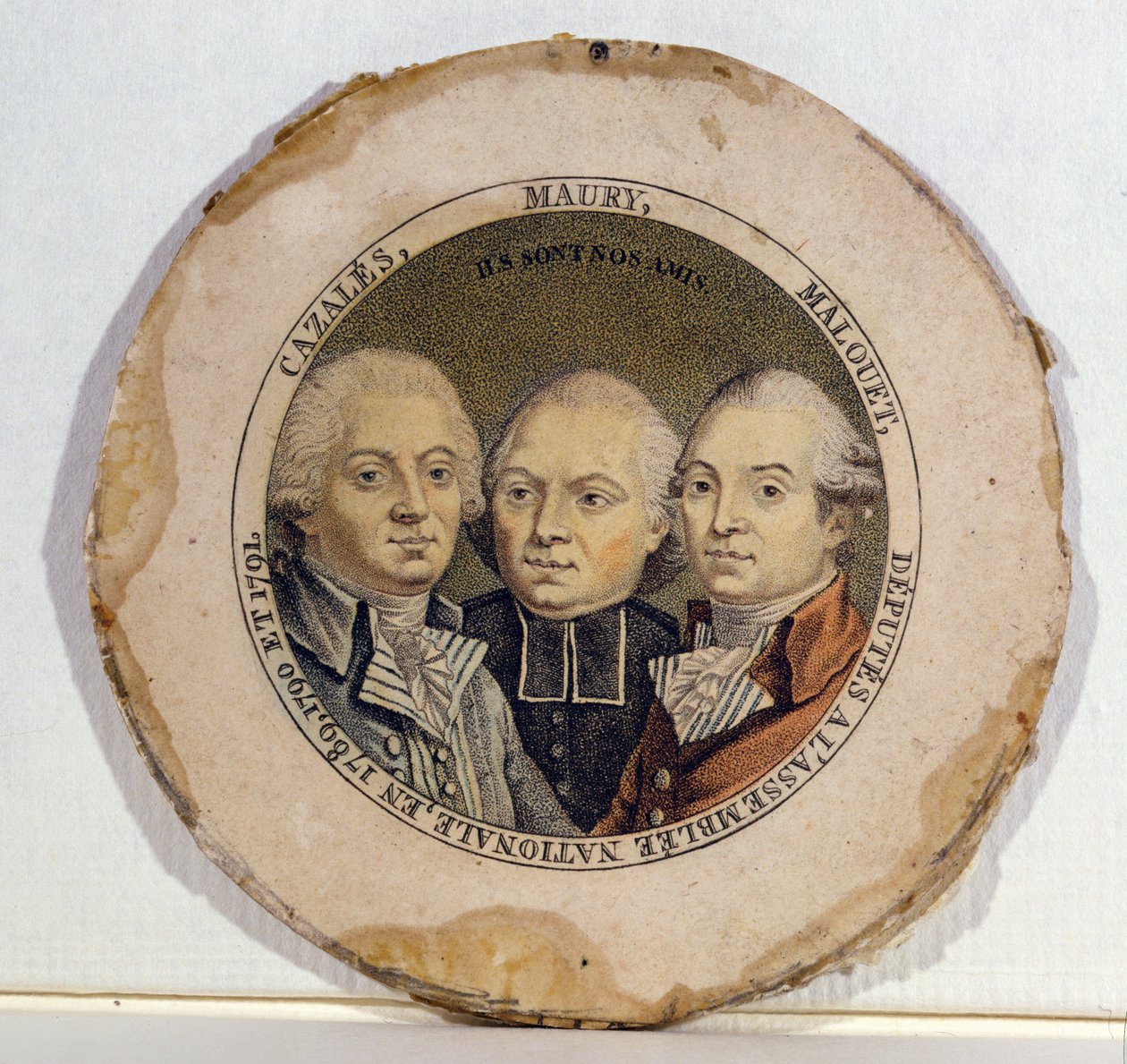Retrato triplo de Jacques Antoine Marie de Cazales (1758-1805), Jean-Siffrein Maury (1746-1817) e Pierre Victor Malouet (1740-1814) de French School