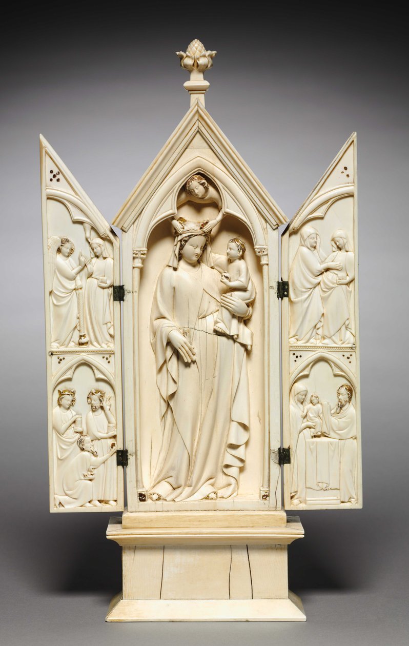 Tríptico: A Vida da Virgem, c.1325-1350 de French School