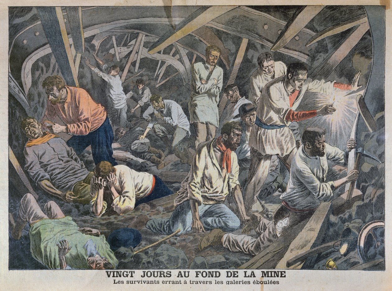 Vinte dias no fundo da mina, do Le Petit Journal, abril de 1906 de French School