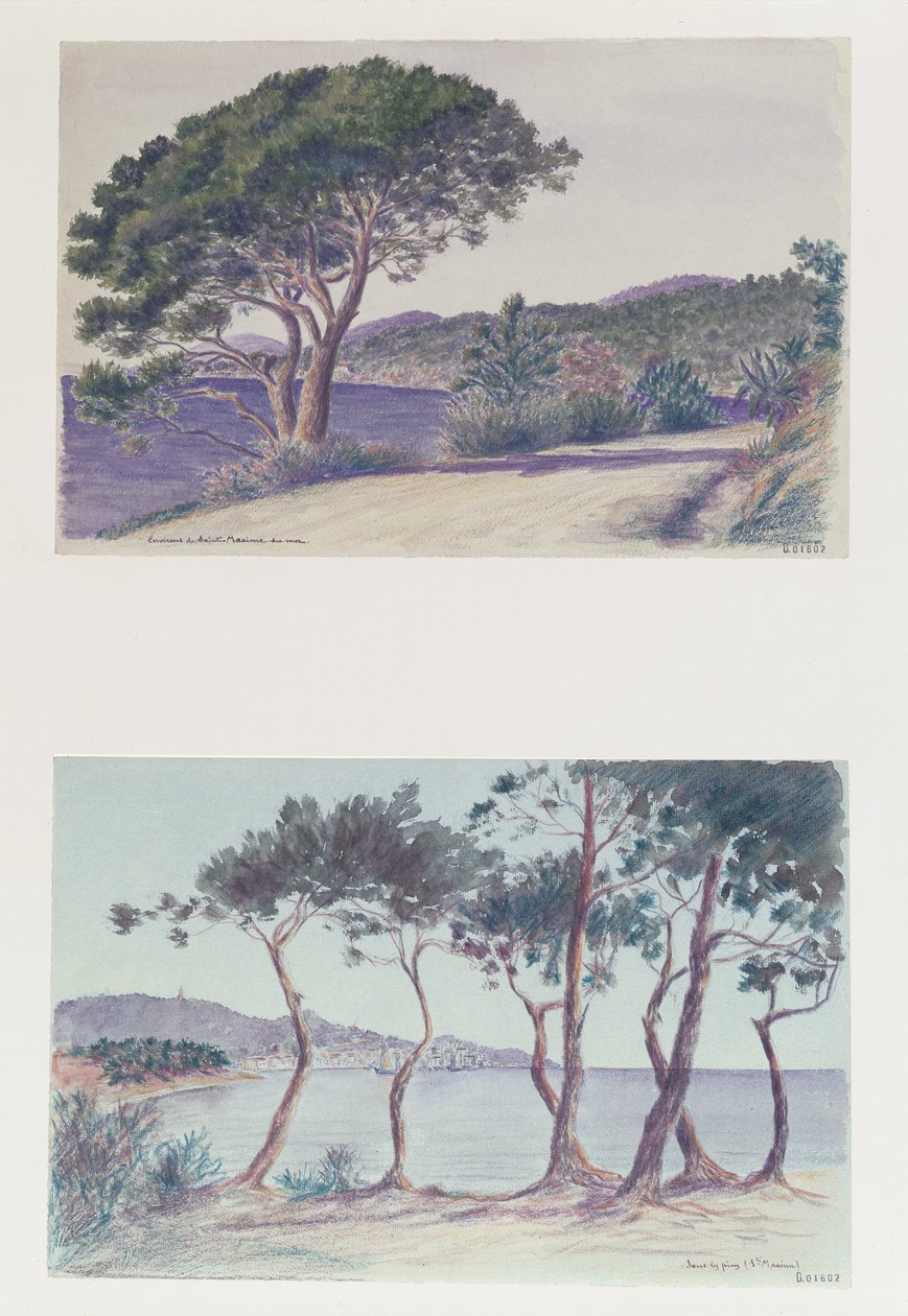 Duas vistas de Ste Maxime de French School