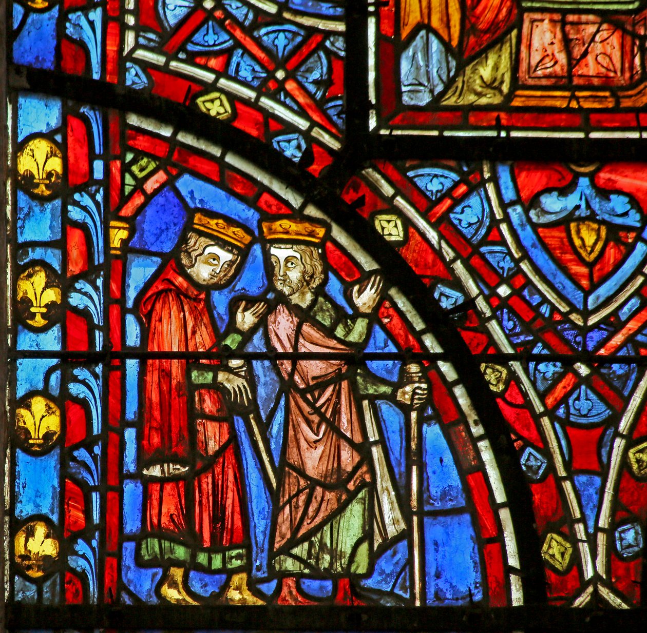 Dois dos Magos abordam Herodes de French School