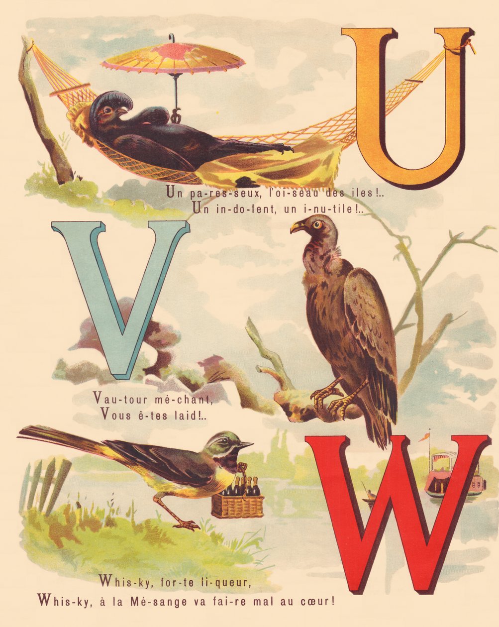 UVW: Black eMu, urubu, alvéola, uísque de French School